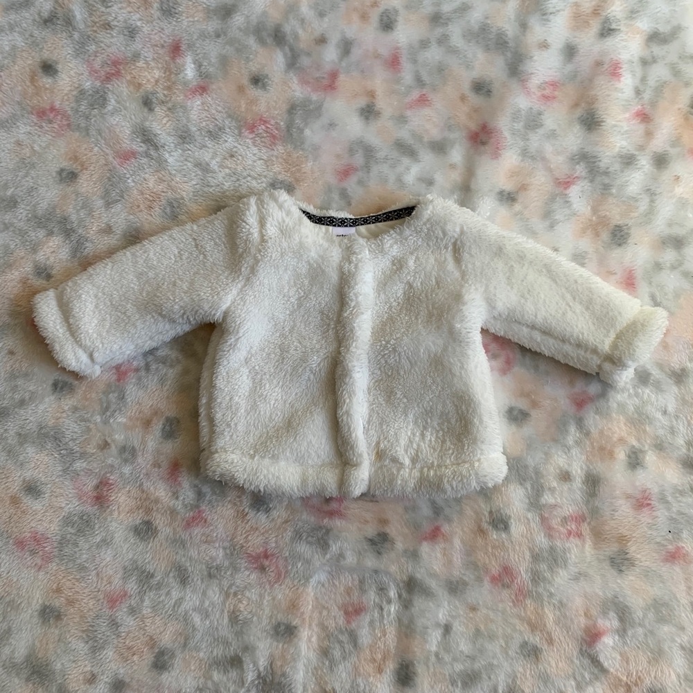 Carters faux fur coat snap up